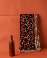 Manyavar Men Classic Maroon Bel Buti Patterned Dupatta