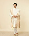 alt message - Manyavar Men Pink Pleated Traditional Stole image number 2