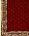 alt message - Manyavar Men Dark Maroon Bel Buti Patterned Dupatta image number 1