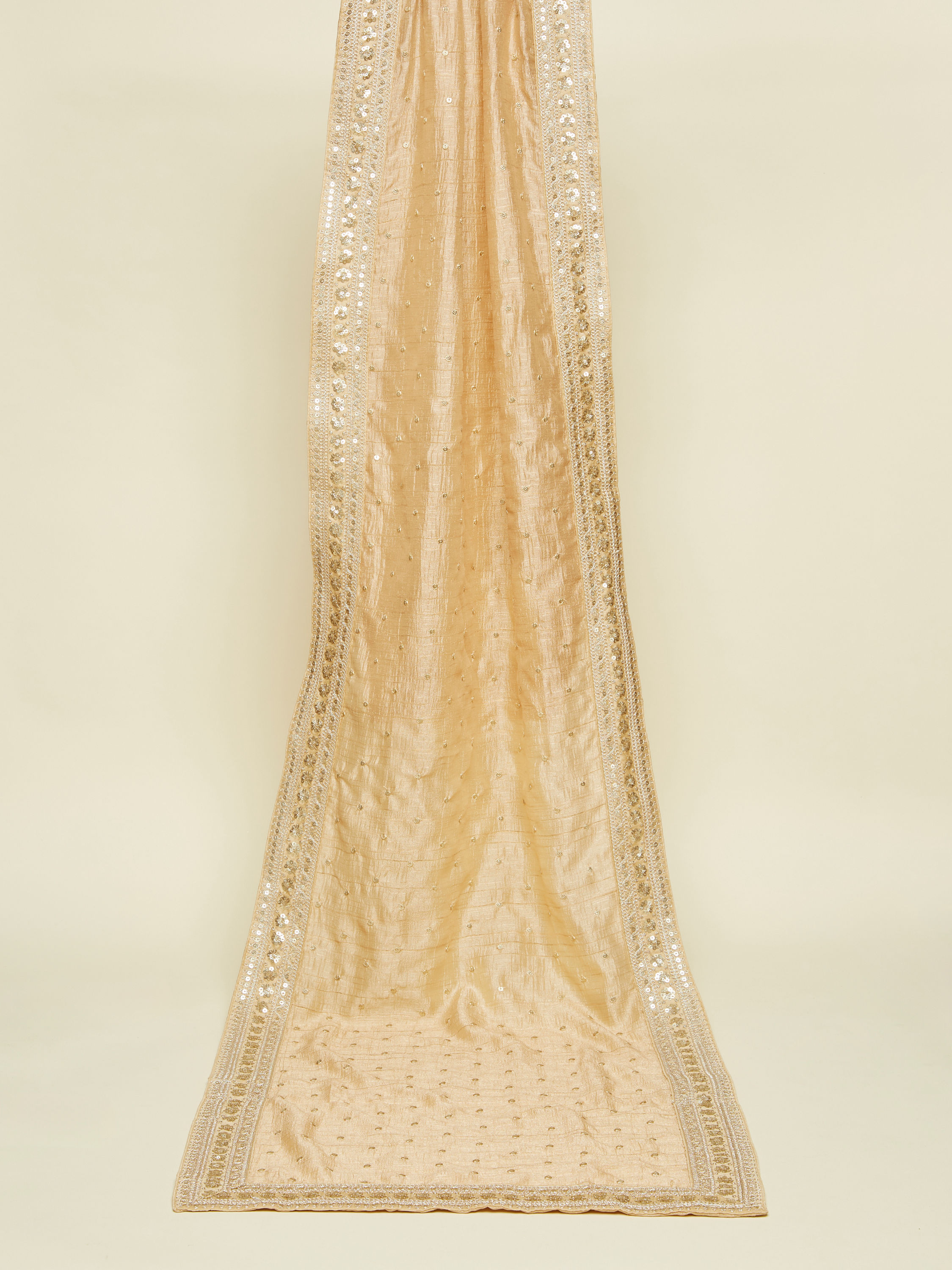 Manyavar Men Biscuit Beige Sitara Work Dupatta