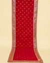 Manyavar Men Ruby Pink Paisley Patterned Stole