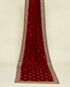 Manyavar Men Maroon Paisley Motif Dupatta