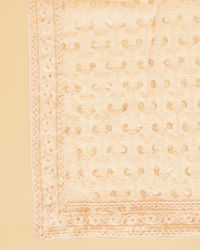 Manyavar Men Warm Cream Bel Buti Patterned Stole