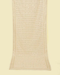 Manyavar Men Warm Cream Bel Buti Patterned Stole