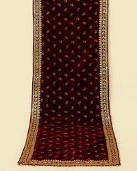 Manyavar Men Maroon Paisley Motif Dupatta