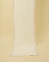 Manyavar Men Ivory White Floral Patterned Sequined Dupatta
