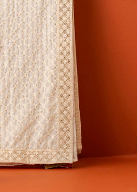 Manyavar Men Cream Georgette Dupatta