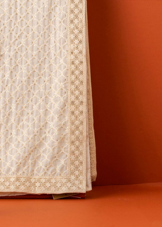 Manyavar Men Cream Georgette Dupatta