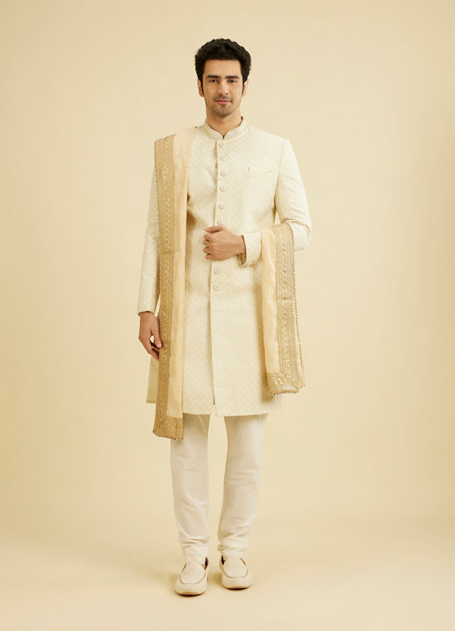Manyavar Men Beige Sophisticated Dupatta