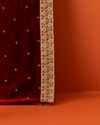 Manyavar Men Maroon Filigree Embellished Dupatta