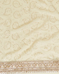 Manyavar Men Pristine White Chikankari Sequined Stole