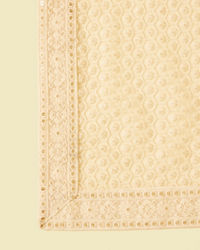 Manyavar Men Cream Self Patterned Sequined Dupatta