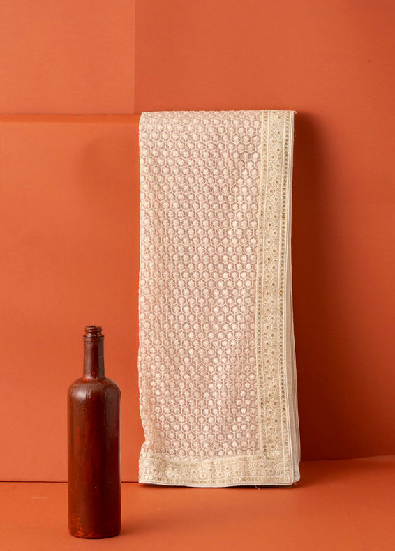 Manyavar Men Pink Self Embroidered Stole