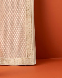 Manyavar Men Pink Self Embroidered Stole