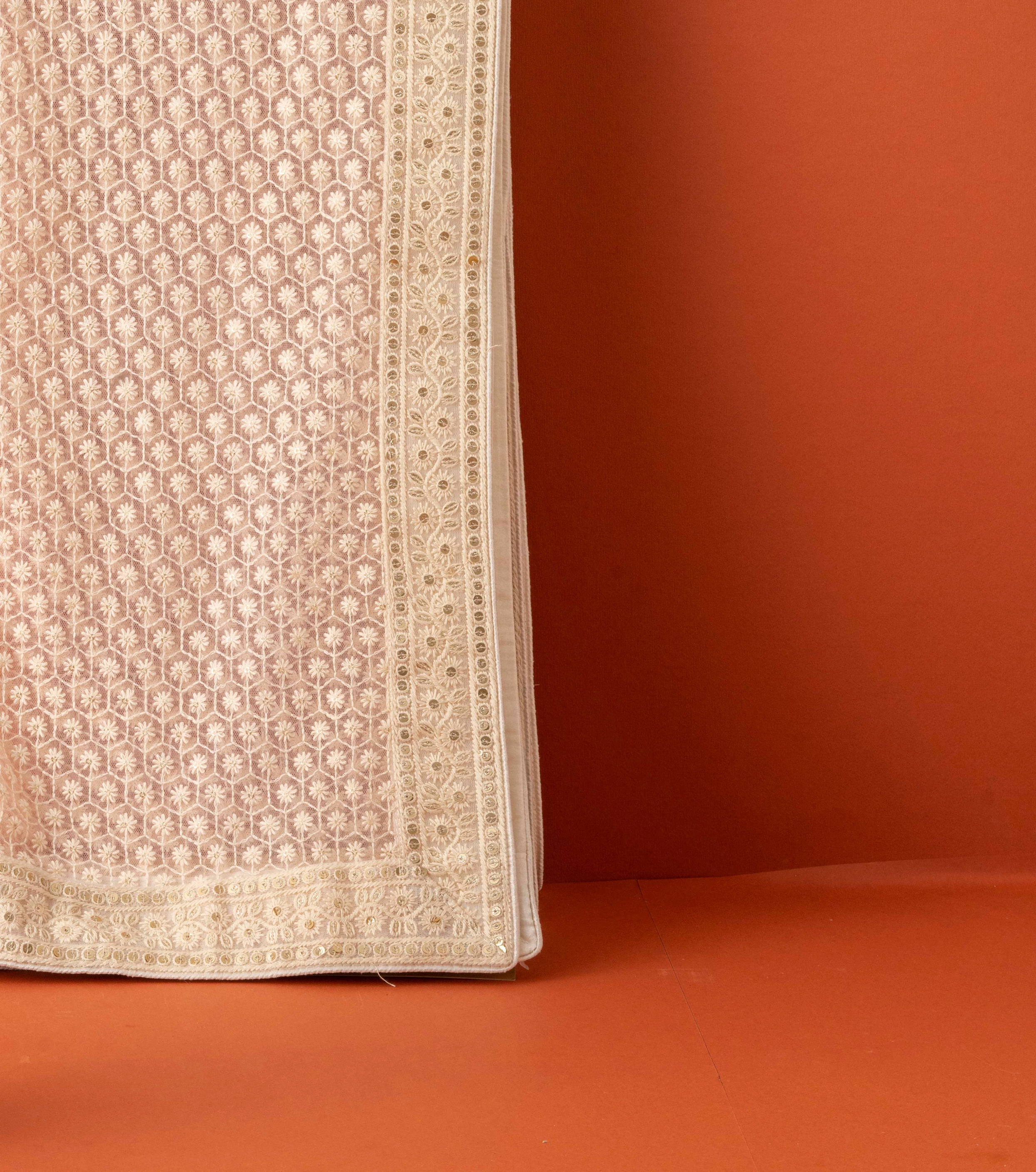 Manyavar Men Pink Self Embroidered Stole