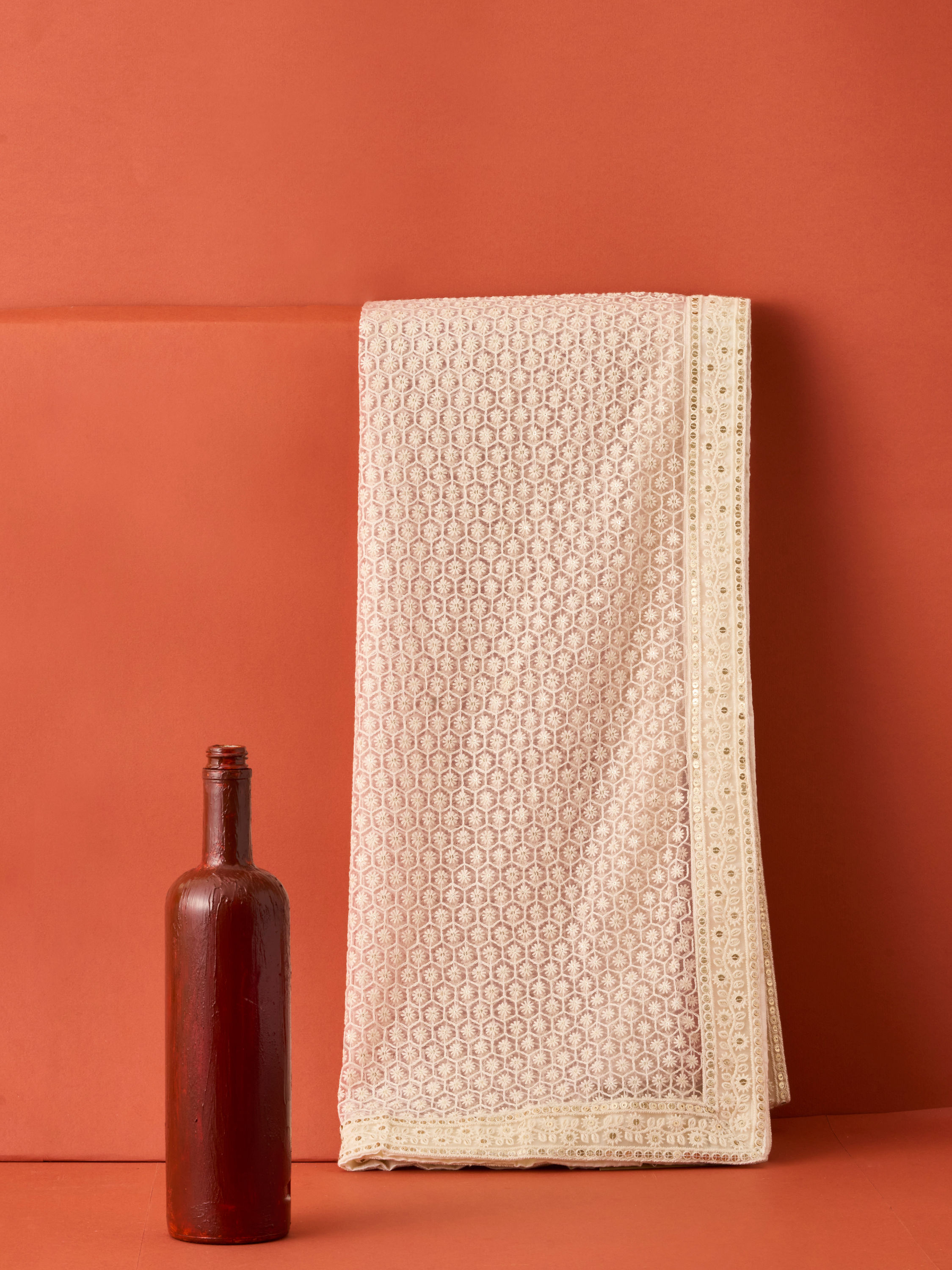 Manyavar Men Pink Net Dupatta