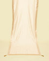 Manyavar Men Cream Flower Patterned Sequined Dupatta