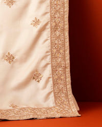 Manyavar Men Beige Sequin Satin Dupatta