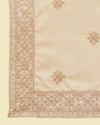 alt message - Manyavar Men Beige Sequin Satin Dupatta image number 1