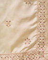 Manyavar Men Champagne Satin Dupatta with Embroidery
