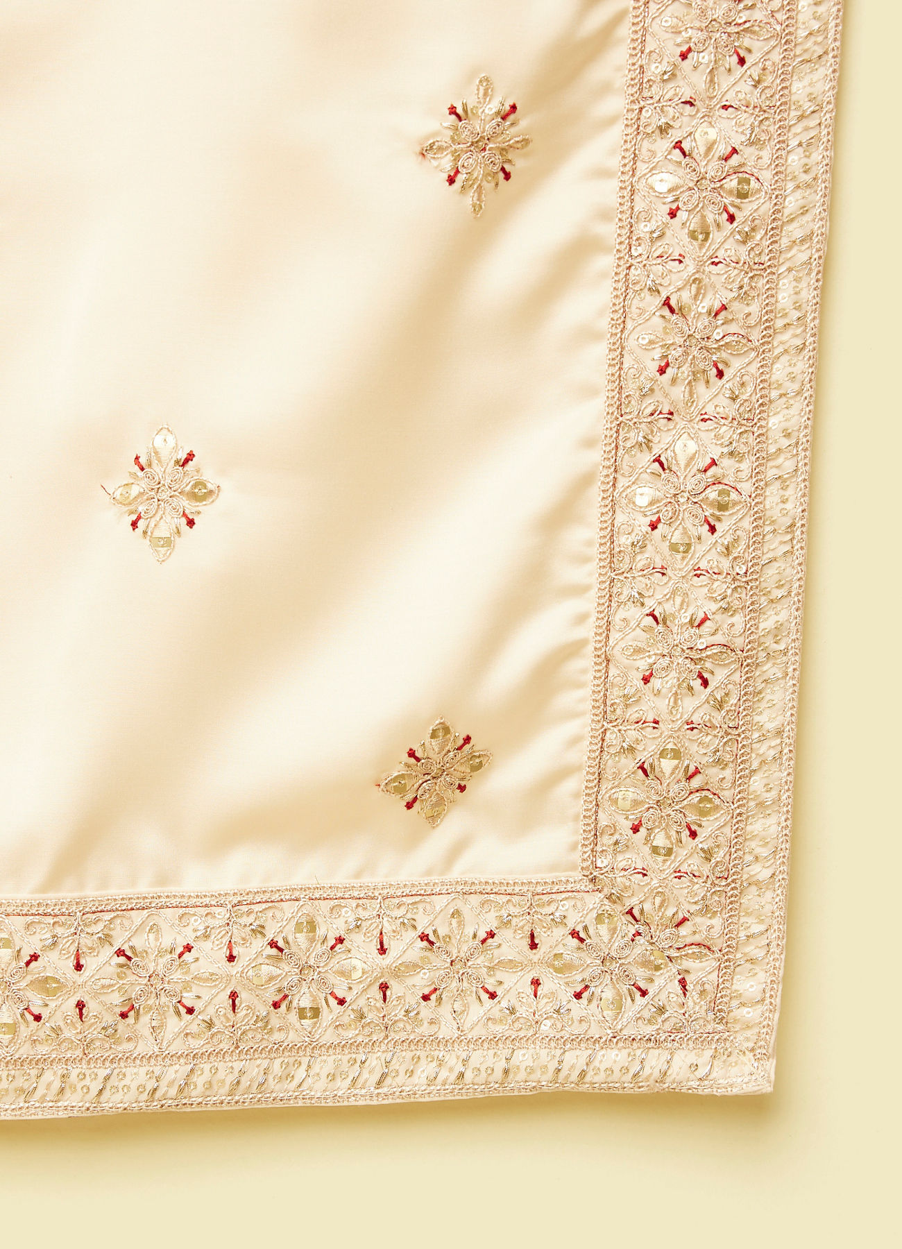 Manyavar Men Beige Satin Celebration Dupatta