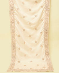 Manyavar Men Beige Satin Celebration Dupatta