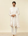 alt message - Manyavar Men Beige Sequin Satin Dupatta image number 2