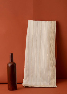 Manyavar Men Exquisite Warm White Georgette Dupatta