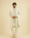 Manyavar Men Exquisite Warm White Georgette Dupatta image number 2