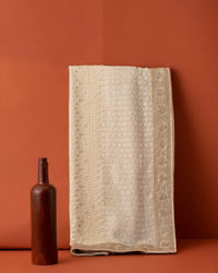 Manyavar Men Cream Chikankari Sequin Georgette Dupatta