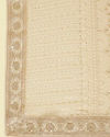 alt message - Manyavar Men Cream Chikankari Sequin Georgette Dupatta image number 1