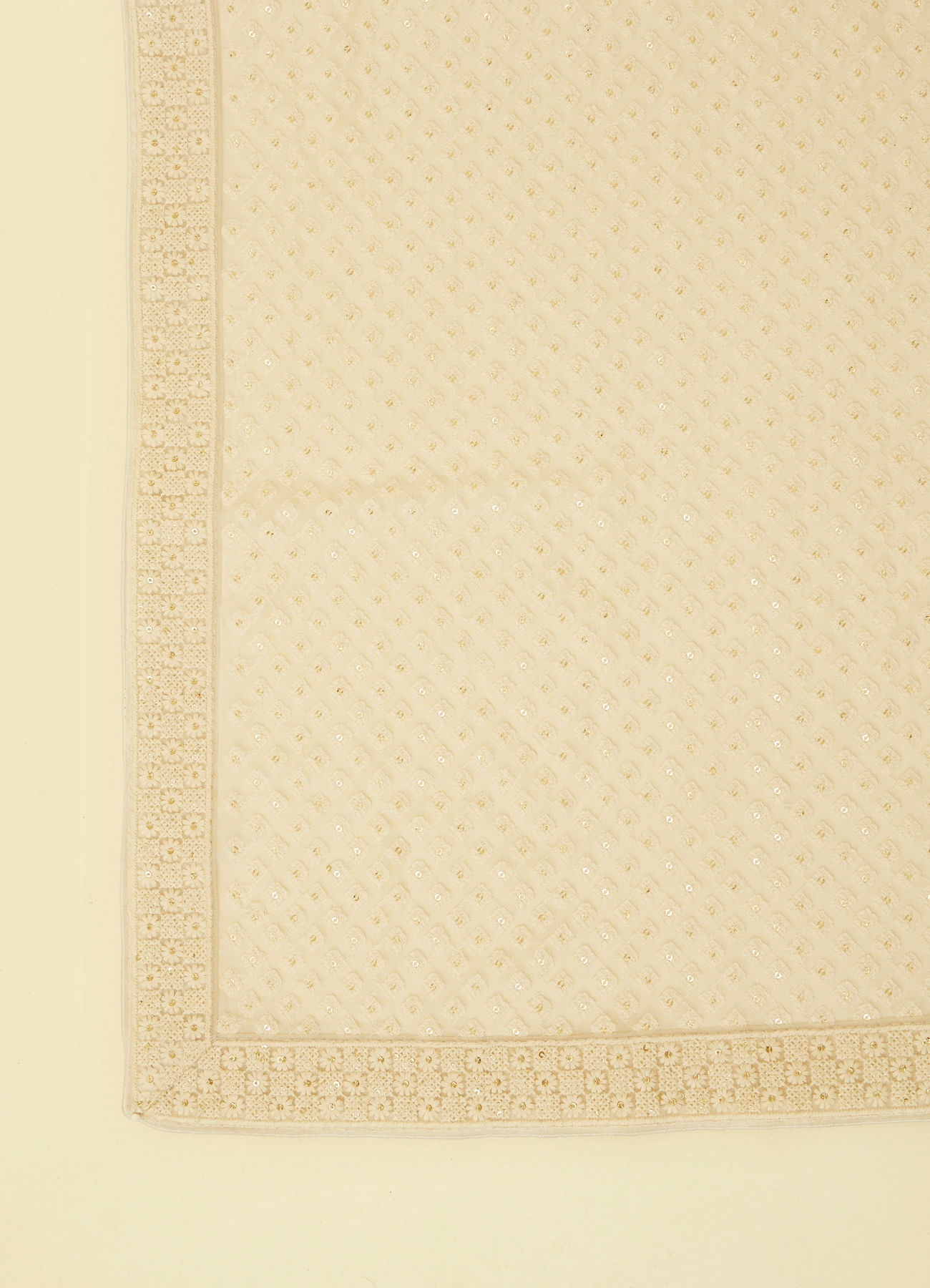 Manyavar Men Elegant Georgette Dupatta with Chikankari Work