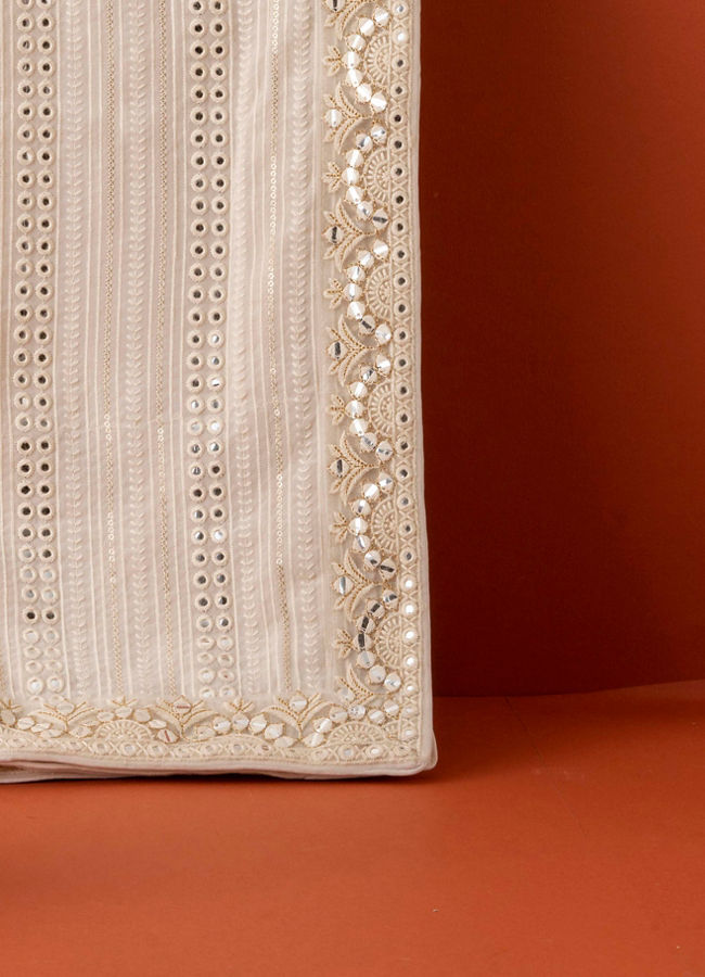 Manyavar Men Royal Georgette Cream Dupatta