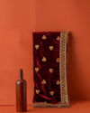 Manyavar Men Maroon Mellifluous Velvet Dupatta