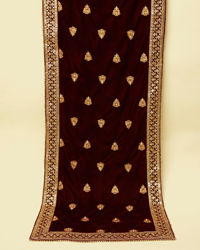 Manyavar Men Maroon Mellifluous Velvet Dupatta