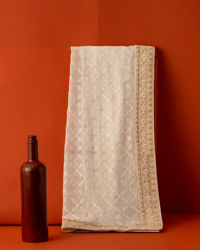 Manyavar Men Elegant Warm White Georgette Dupatta