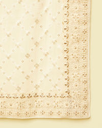 Manyavar Men Elegant Warm White Georgette Dupatta