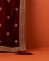 Manyavar Men Maroon Velvet Dupatta