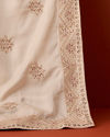 Manyavar Men Beige Cream Floral Embroidered Dupatta