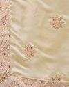 Manyavar Men Champagne Chanderi Dupatta with Embroidery
