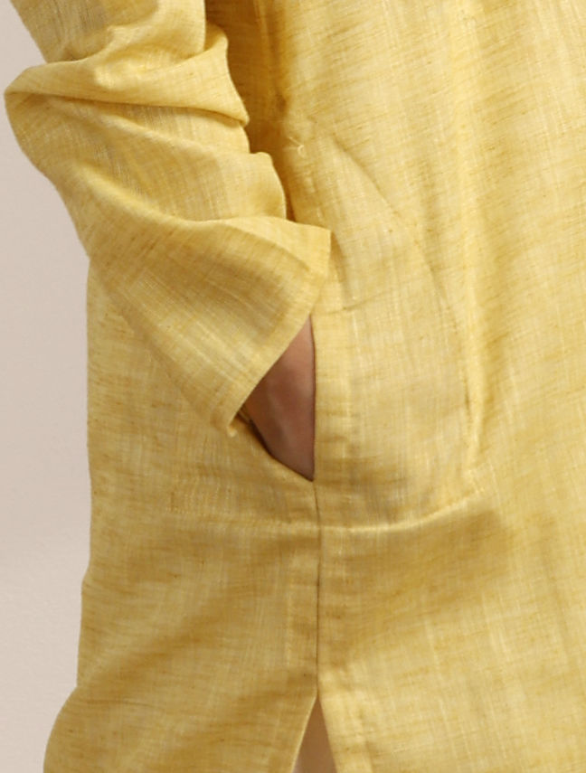 Manyavar Boys Boys Illuminating Yellow Kurta Set