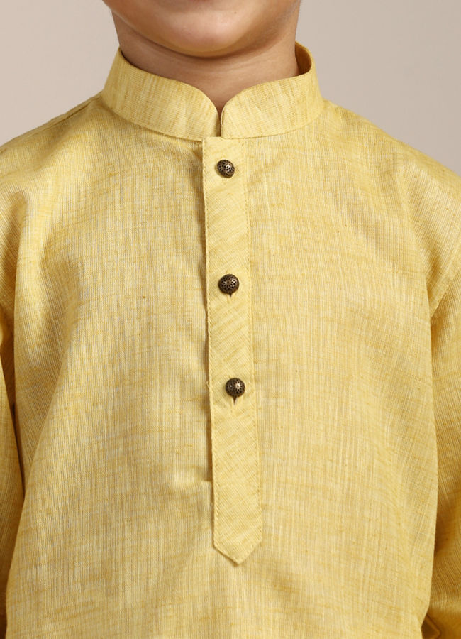 Manyavar Boys Boys Illuminating Yellow Kurta Set