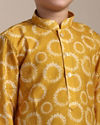 Boys Sunrise Orange Tie-Dye Inspired Kurta image number 1