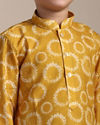 Manyavar Boys Boys Sunrise Orange Tie Dye Inspired Kurta Set