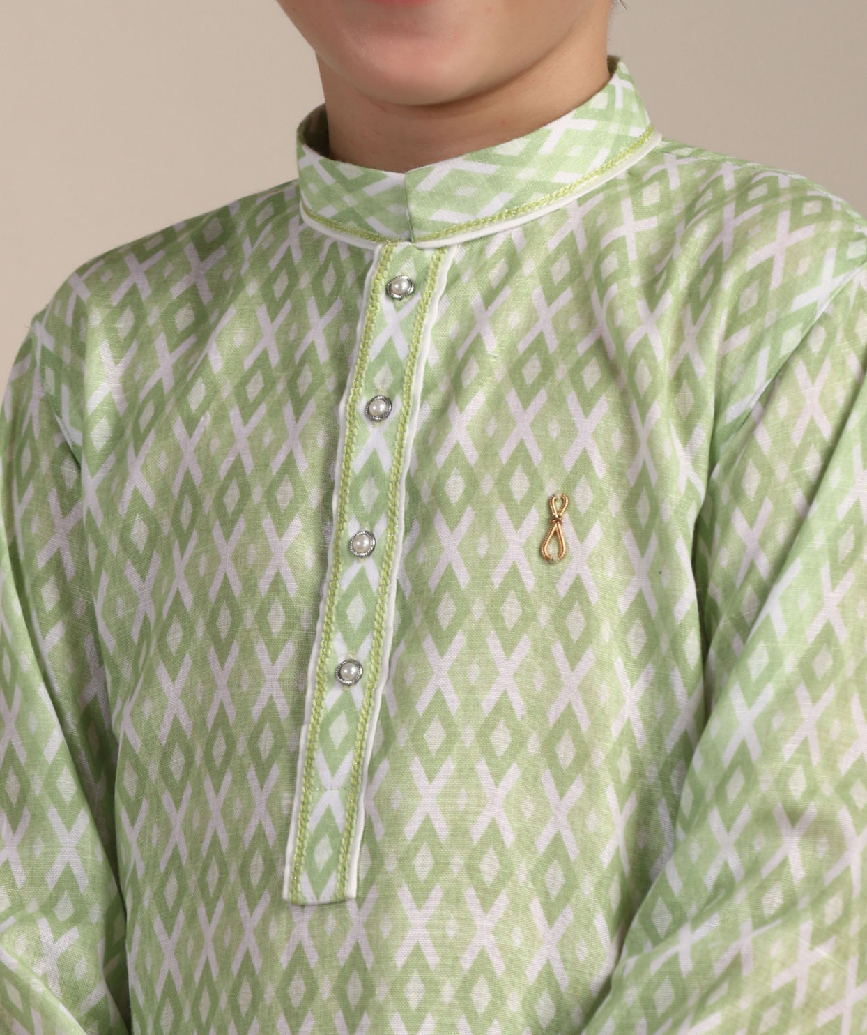 Men's Soft Cotton Kurta in Pistachio Green Color main image 0