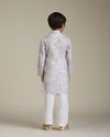 Manyavar Boys Boys Warm White Square Print Angrakha Kurta Set