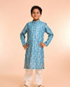 Manyavar Boys Turquoise Blue Youth Kurta Pajama