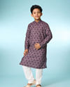 Manyavar Boys Royal Wine Kurta Pajama