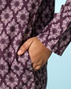 Manyavar Boys Royal Wine Kurta Pajama
