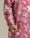 Manyavar Boys Boys Coral Pink Floral Patterned Kurta Set
